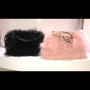 Ostrich Feather Clutch/crossbody